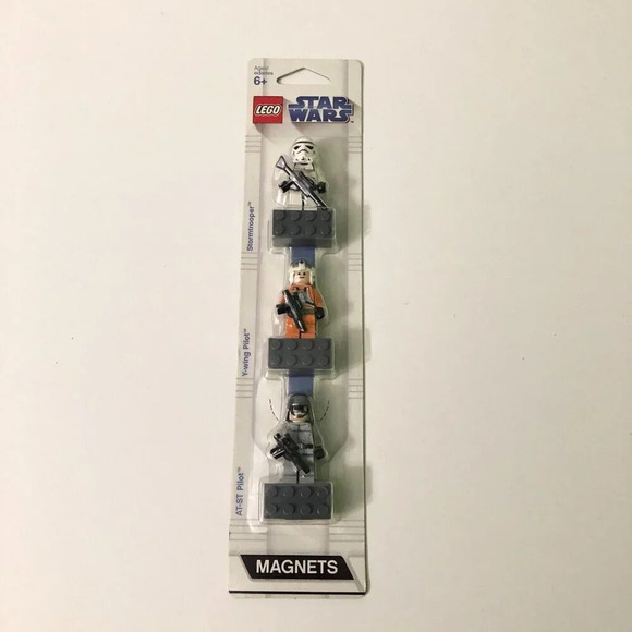 Star Wars  Lego Magnets Stormtrooper Y-wing Pilot AT-ST Driver - Picture 1 of 15